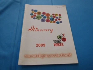 Young Voices VERY RARE A5 2009 UK Tour Itinerary - Picture 1 of 2