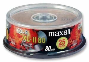 MAXELL - CD-R XL-II Blank CDs for Audio Recorders - Pack of 25