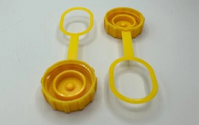 24/7PARTSINC Pk 2 1-3/4" Acme Propane Tank Fill Valve Plastic Cap w/ Tether - Forklift Tank