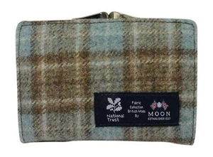 Glen Appin Of Scotland Authentic Moon Tweed Blue Brown Purse Wallet - Picture 1 of 1
