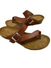 Yokono Made In Spain Leather Women's Sz 9 Brown Leather Buckle Strappy Sandals