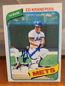 Ed Kranepool Signed 1980 Topps New York Mets Autographed - Picture 1 of 2