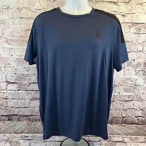 Camisa ligera Spyder Active para hombre azul manga corta rendimiento PROWEB - Imagen 1 de 6