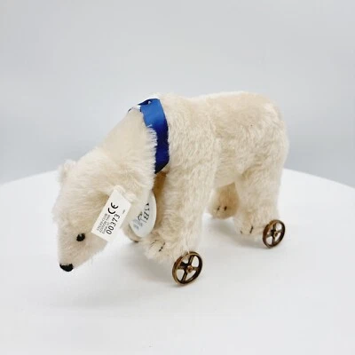 Steiff 420177 Eisbär auf Rädern 22 cm Club Edition 1999 mit Porzellanmarke - Bild 1 von 4