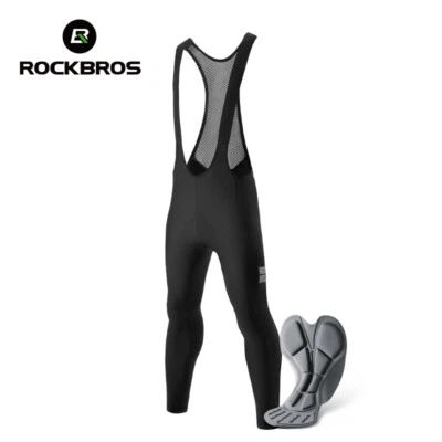 ROCKBROS Men's Cycling Bib Pants Padded Shockproof Bicycle Tights Compression - Image 1 of 4