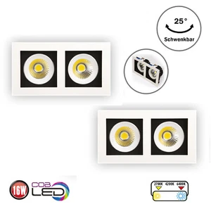 LED Einbauleuchten Einbaulampen Schwenkbar Unterputzlampe Deckenspot Lampe 2x8W - Bild 1 von 2