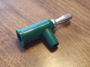 1 Pomona 1825-5 GRÜN lötfrei stapelbarer Bananenstecker mit Schutzschild, 15A - Bild 1 von 4