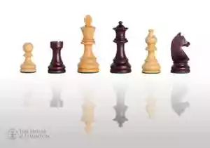 Juego de Ajedrez The Championship - Solo Piezas - 3,75" Rey - Corazón Púrpura Dorado - Imagen 1 de 11