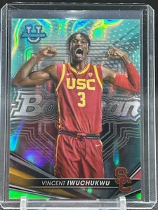 2022-23 Bowman's Best Aqua Lava Refractor Vincent Iwuchukwu #/199 No. 93 - USC - Picture 1 of 2