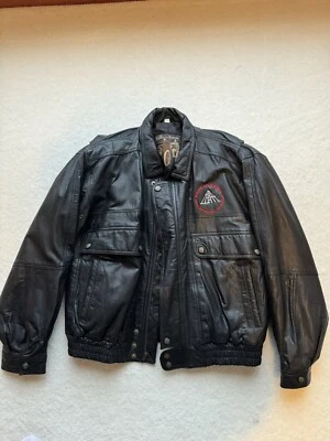 Cleveland Ohio Rock & Roll Salón de la Fama Chaqueta de Bombardero de Cuero Chaqueta de Motocicleta Foto 1 de 4