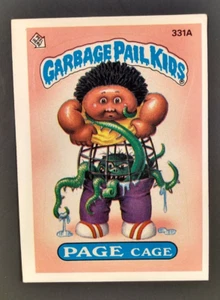 1987 opps Garbage Pail Kids Page Cage #331A - Unmarked Checklist - Picture 1 of 2