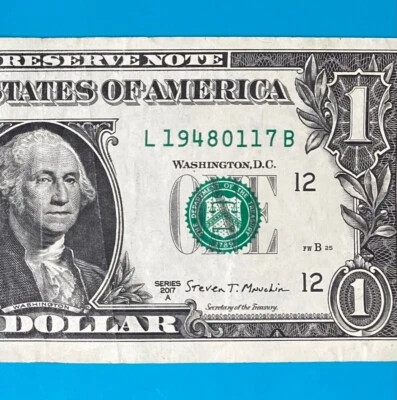 1948 January 17 (L 19480117 B) BIRTHDAY Note $1 One Dollar Bill - Image 1 of 4