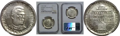 1951-D 50C Booker T. Washington Commemorative Half Dollar NGC MS-67 - Image 1 of 3