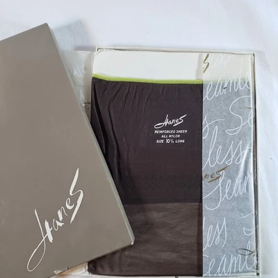 Hanes 415L 10-1/2L 10.5L 3 Pair Stocking Egyptian RHT Reinforced Heel Garter - Image 1 of 4