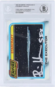 Tarjeta BAS firmada por Brian Johnson Star Wars 1980 Topps #135 con inscripción "SFX" - Imagen 1 de 1