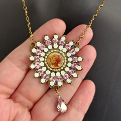 Collar Colgante Flor Boho Michal Negrin Romántico De Colección Audaz Declaración Regalo Foto 1 de 4