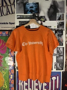 Vintage 1960’s Artex The University Graphic Orange College T-Shirt SZ Medium - Picture 1 of 4
