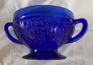 Sharon Cobalt Blue Sugar Bowl (Footed) - Picture 1 of 10