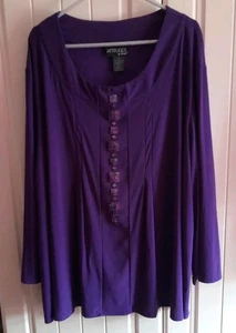 Ladies Lovely Purple Blouse Size2XL Very Good Condition - Picture 1 of 3