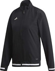 Adidas Jacket Women's black white stripe training zip up T19 sports size- XL NWT