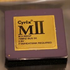 Cyrix MII 300GP 75 MHZ Bus 3X 2.9v Ceramic CPU Processor Gold 6x86 05