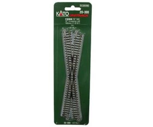 Kato 20-300 N Scale 186mm (7 5/16") Left Hand 15º Crossing UniTrack - Picture 1 of 1