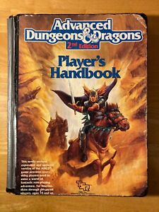1989 AD&D 2nd Edition Player's Handbook SIGNED by LARRY ELMORE TSR 2101 damaged