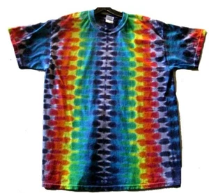 SMALL LOT 11 Beautiful Multi-color BONES Hand-dyed TIE DYE T-SHIRT Small, Medium - Picture 1 of 4