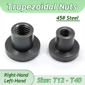 Tuerca roscada trapezoidal de brida redonda T12-T40 45# tuercas de acero - Imagen 1 de 38