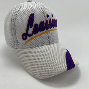 Baseball Cap Louisiana White Purple And Yellow Adjustable Hat One Size - Picture 1 of 6