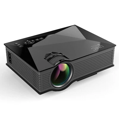 Portable Projector 1200 Lumens Native 1080P LCD WiFi Video Home Theater Cinema - Image 1 of 4