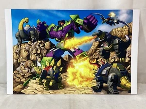 G1 Transformers Dinobots vs Devastator Battle Poster 11x17 Picture FREESHIP - Picture 1 of 2