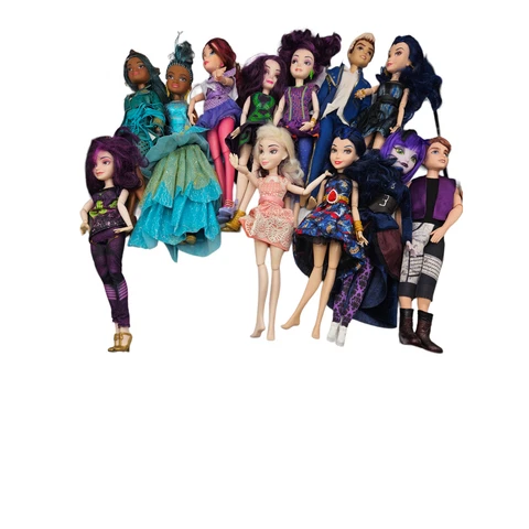 Disney's Descendants 12 Doll Lot Carlos Evie Jane Ben Gracey Uma Mal Plus Cover