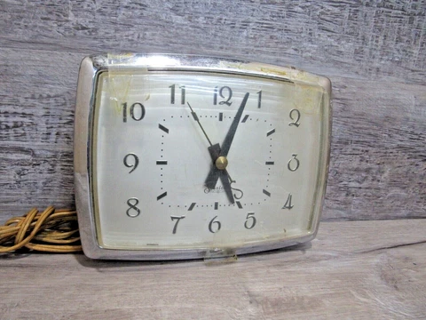 Vintage Sessions Wall Clock Chrome School Work Shop Industrial Working Working Cover