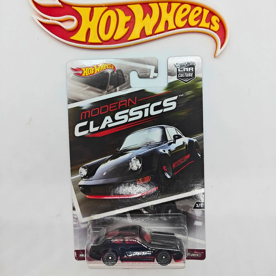 Porsche 964 2017 negro moderno clásico cultura 1:64 3/5 envío gratuito Hot Wheels Foto 1 de 4