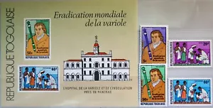 TOGO 1978 1266-69 A Block 123 974-75 C334-C335a Eradication Smallpox Pocken MNH - Imagen 1 de 1