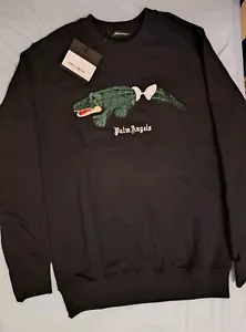 PALM ANGEL PALMANGELS SWEATER Sweatshirt CROCO KROKODIL Schwarz BLACK L MESSE - Bild 1 von 2