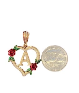 Ciondolo lettera iniziale placcato oro 18k (solo ciondolo) - Foto 1 di 49