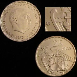 *GUTSE* FRANCO-4, 25 PESETAS 1957*74, PLUS, PROOF. - Imagen 1 de 1