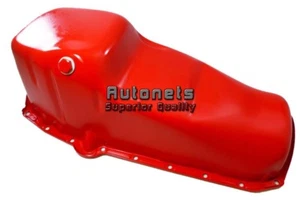 58-79 SBC Chevy Orange Stock Oil Pan 283-305-307-327-350-400 Small Block Hot Rod - Picture 1 of 4