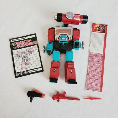 Transformers 1985 G1 Perceptor - instructions damaged & 2 missing missiles - Image 1 of 4