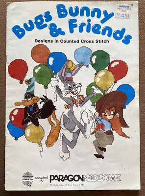 Vintage Warner Bros. Bugs Bunny Looney Tunes Cross Stitch Pattern Booklet 1983 - Image 1 of 4