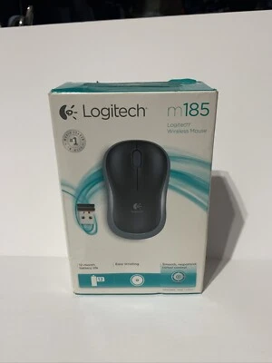 Logitech M185 Wireless Mouse NEW with Plug and Play USB Optical 910-002255 K3 - Image 1 of 2