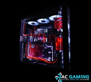 Custom Hardline Liquid Cooled Gaming PC - AMD Ryzen 5800x - RX 6800 XT - Red - Picture 1 of 1