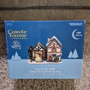 Carole Towne Collection HULL PLANT SHOP Christmas Village LED Lighted 2022 - Picture 1 of 5