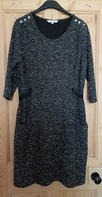 Vestido midi negro para mujer Laura Ashley talla 18 Foto 1 de 4