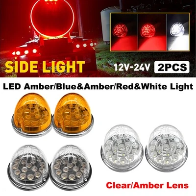 2x Luz LED Sandía Rojo/Blanco RV Camión Guardabarros Marcador Lateral Señal de Giro Freno Foto 1 de 4