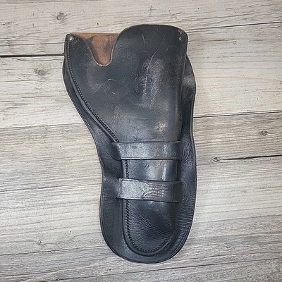 Антикварная кобура ковбойская петля для пистолета черная кожа кольт 5x9 без маркировки  - Изображение 1 из 4