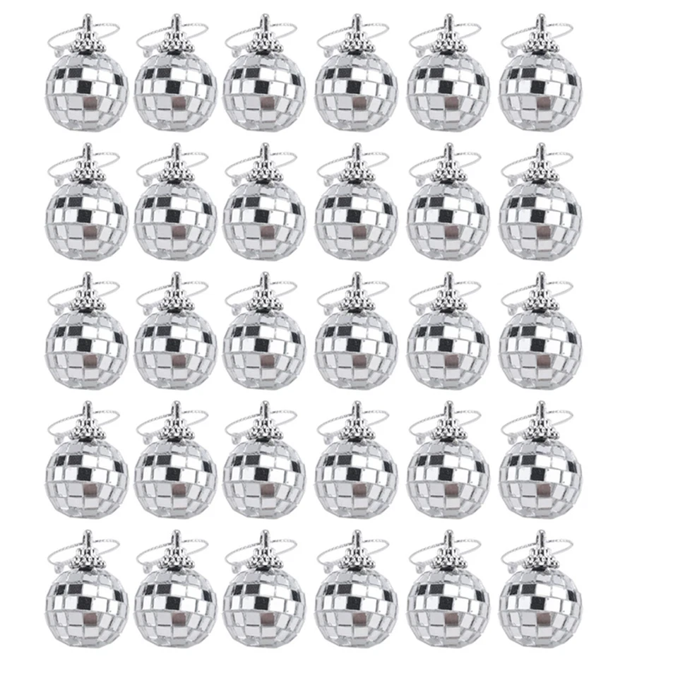 30 StüCk Discokugeln, Silberfarben, zum AufhäNgen, , Discokugeln, Or3842 - Bild 1 von 4