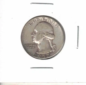 1957 USA United States of America Washington 25 cent Silver coin 90% .900 pure - Picture 1 of 2